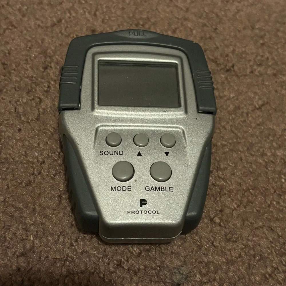 Protocol & Radica Handheld Poker Games Slot w/ Pull Handle & Blackjack WORKING
